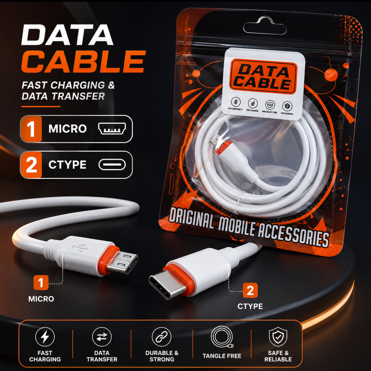 4 CORE C-TYPE POLY PACKING CABEL